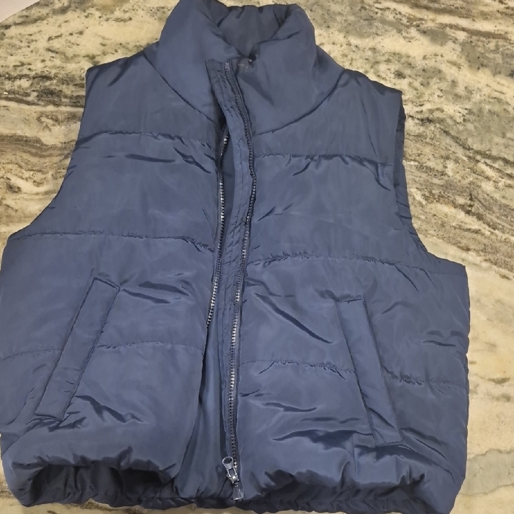 Women's Blue Puffer Vest